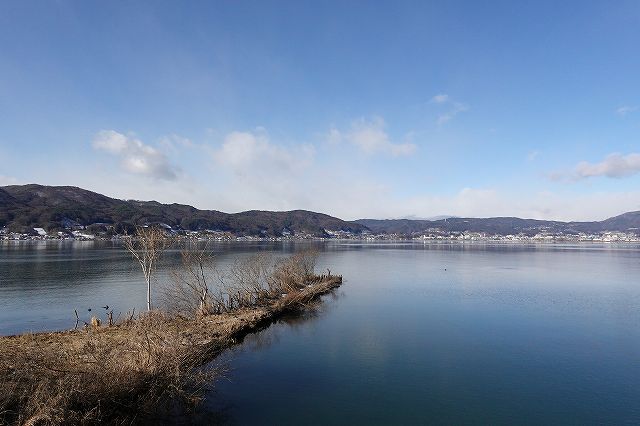舟渡川河口の諏訪湖です。