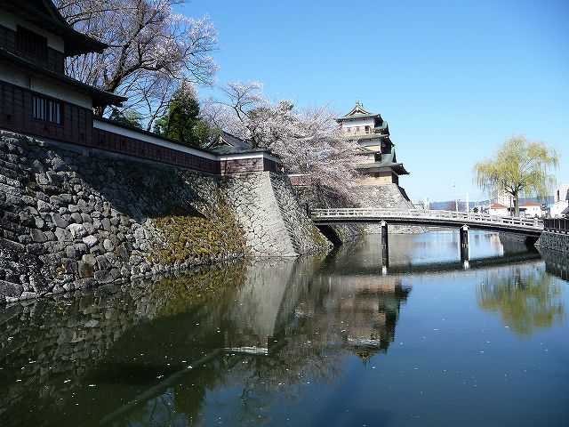 高島城と桜